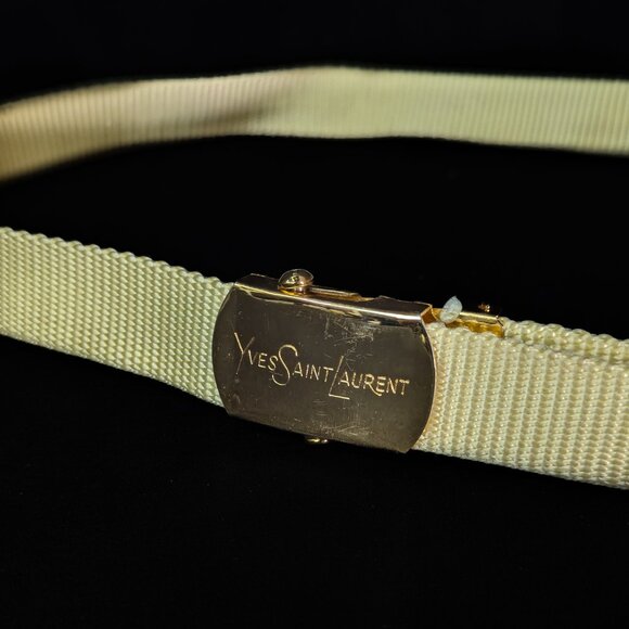 YVES SAINT LAURENT Belt Gold Yellow - Picture 5 of 9